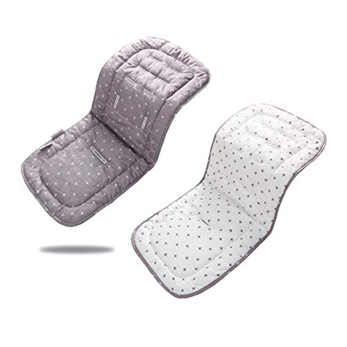 Miracle Baby Cojín Carro Bebe,Colchoneta Silla Paseo Universal Transpirable,Cojín Silla de Paseo para el Cochecito y Asiento de Carro, 100% Algodón, 32x80cm(Cruz Gris Blanca) Miracle Baby Cojín Carro Bebe,Colchoneta Silla Paseo Universal Transpirable,Cojín Silla de Paseo para el Cochecito y Asiento de Carro, 100% Algodón, 32x80cm(Cruz Gris Blanca)