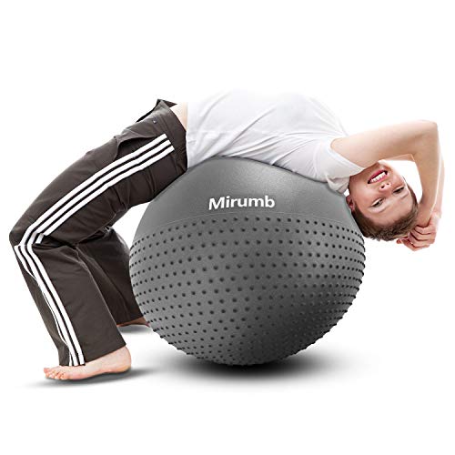 Mirumb Pelota de Ejercicio, Massage Balls Pelota de Pilates Yoga Ball 75CM 65CM 55CM con Bomba Anti Explosión para Fitness, Embarazo,Oficina,Silla de Equilibrio,Gimnasio