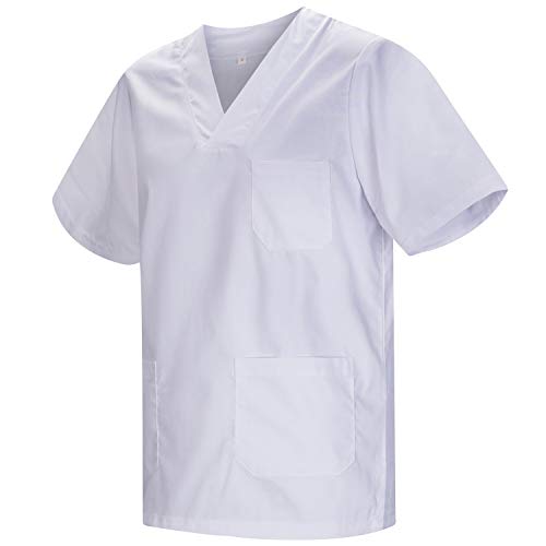 MISEMIYA - Casaca Y PANTALÓN Sanitarios Unisex Uniformes Sanitarios MÉDICOS Conjuntos Sanitarios 8178 - XL, Blanco