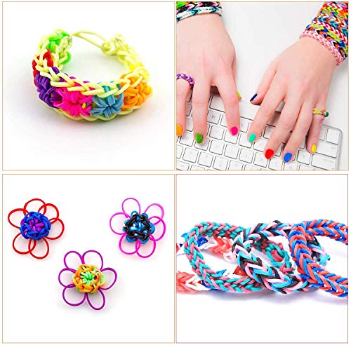 MISHAER 4400pcs Caja Pulseras Gomas, Loom Bands Bandas de Silicona para Hacer Pulseras De Colores Loom Kit para Pulseras (4400) MISHAER 4400pcs Caja Pulseras Gomas, Loom Bands Bandas de Silicona para Hacer Pulseras De Colores Loom Kit para Pulseras (4400)
