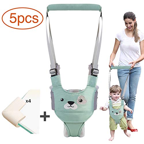 MISHAER Arnes Bebes, Ajustable Arnés de Seguridad Bebe con Hebilla de Seguridad, Transpirable Cinturón de Andador, Arnés de Bebe a Pie de Caminado Aprendizaje Chaleco ，4 parachoques de esquina gratis