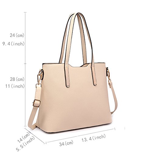 Miss Lulu Bolso Totes para Mujer de Mano Moda 3Pcs Bolsos de Hombro Cuero PU Miss Lulu Bolso Totes para Mujer de Mano Moda 3Pcs Bolsos de Hombro Cuero PU