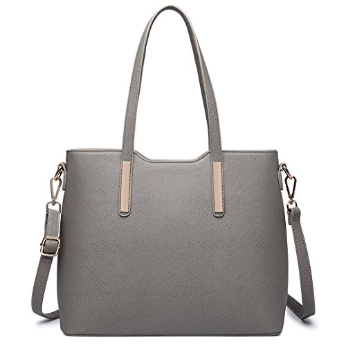Miss Lulu Bolso Totes para Mujer de Mano Moda 3Pcs Bolsos de Hombro Cuero PU Miss Lulu Bolso Totes para Mujer de Mano Moda 3Pcs Bolsos de Hombro Cuero PU