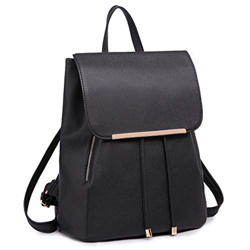 Miss Lulu Mochila Mujer Bolso Bandolera Daypack Casual Elegante Moda Cuero PU