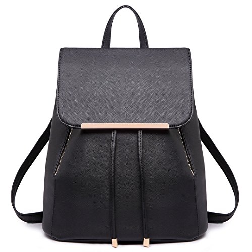 Miss Lulu Mochila Mujer Bolso Bandolera Daypack Casual Elegante Moda Cuero PU Miss Lulu Mochila Mujer Bolso Bandolera Daypack Casual Elegante Moda Cuero PU