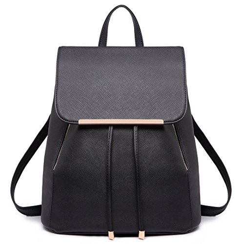 Miss Lulu Mochila Mujer Bolso Bandolera Daypack Casual Elegante Moda Cuero PU