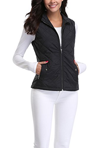MISS MOLY Abrigo Sin Mangas Algodón Epais Otoño Invierno Chaleco Casual Capucha Deportivo Negro - S MISS MOLY Abrigo Sin Mangas Algodón Epais Otoño Invierno Chaleco Casual Capucha Deportivo Negro - S