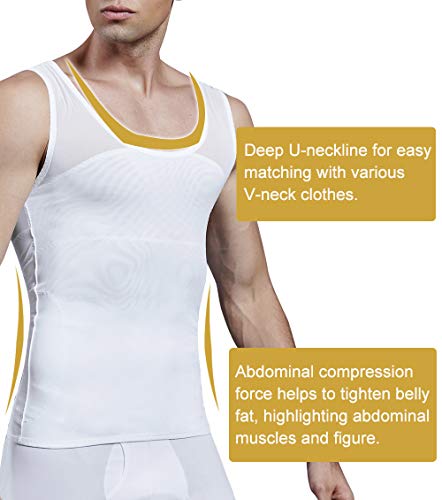 MISS MOLY Faja Reductora Camiseta de Tirantes Compresión para Hombre Chaleco Adelgazante Abdomen Camisa Moldeador Body Shaper Ropa Interior para Ocultar Ginecomastia Moobs MISS MOLY Faja Reductora Camiseta de Tirantes Compresión para Hombre Chaleco Adelgazante Abdomen Camisa Moldeador Body Shaper Ropa Interior para Ocultar Ginecomastia Moobs