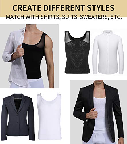 MISS MOLY Faja Reductora Camiseta de Tirantes Compresión para Hombre Chaleco Adelgazante Abdomen Camisa Moldeador Body Shaper Ropa Interior para Ocultar Ginecomastia Moobs MISS MOLY Faja Reductora Camiseta de Tirantes Compresión para Hombre Chaleco Adelgazante Abdomen Camisa Moldeador Body Shaper Ropa Interior para Ocultar Ginecomastia Moobs