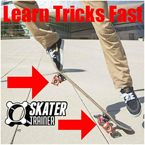 MissNature 4X aprende Trucos de Skate más rápido con el Accesorio de Skate para Principiantes Skater Trainer Rojo
