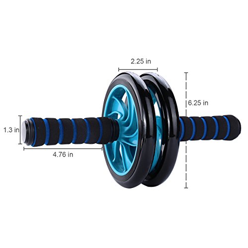 Mitavo Ab Wheel, Rueda Ab, Ab Abdominal, Rueda para abdomen con alfombrilla para rodillas para fitness de abdomen/hombros/muslos de manera eficiente.