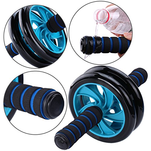 Mitavo Ab Wheel, Rueda Ab, Ab Abdominal, Rueda para abdomen con alfombrilla para rodillas para fitness de abdomen/hombros/muslos de manera eficiente.