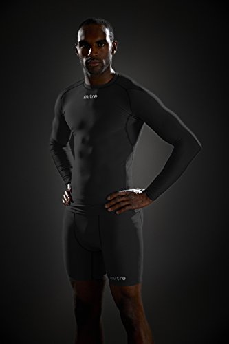 Mitre Neutron - Pantalones Cortos de fútbol para Hombre, Color Negro, Talla M