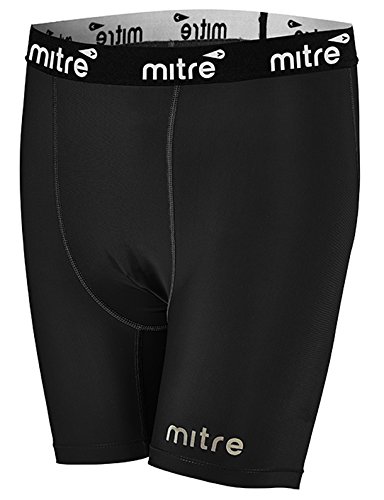 Mitre Neutron - Pantalones Cortos de fútbol para Hombre, Color Negro, Talla M