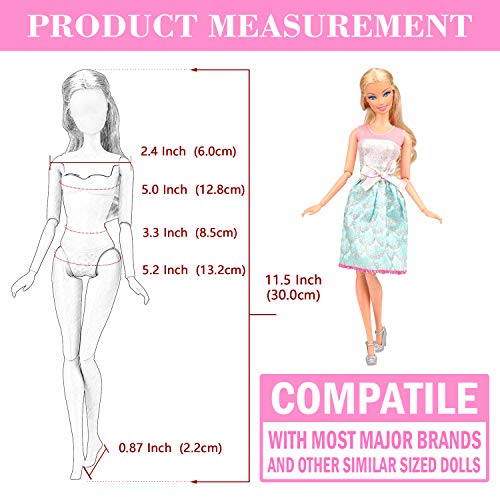 Miunana 16 Ropas para 11.5 Pulgadas 28 -30 CM Muñeca = 10 Ropa De Moda + 3 Vestidos + 3 Trajes De Baño (Estilo Aleatorio) Miunana 16 Ropas para 11.5 Pulgadas 28 -30 CM Muñeca = 10 Ropa De Moda + 3 Vestidos + 3 Trajes De Baño (Estilo Aleatorio)