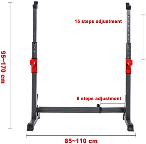 Miwaimao Squat Rack, Ajustable Jaula Sentadillas Bodybuilding Banca Press Bench Press Rack,Weight Rack para Gimnasio En Casa Ejercicio FíSico