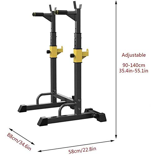 Miwaimao Squat Rack Pull Up Bar Dominadas Sentadillas Stand Ajustables Anchura Y Altura Barra Pesas Estante MAX 300Kg Musculacion Levantamiento De Pesas Rack