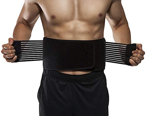 ML Faja Reductora Adelgazantes, Cinturón Lumbar Abdominal para Sudar y Hacer Deporte, Fitness y Proteger los lumbares para Mujer y Hombre, Ajustable En La Cintura Soporte para La Espalda