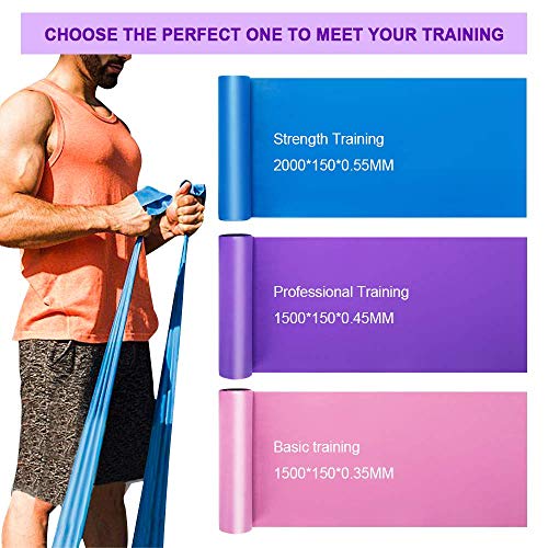 MMTX Bandas de Resistencia, Bandas de Estiramiento con 3 Niveles de Resistencia con Ejercicios de Entrenamiento Fisioterapia, Gimnasio en casa, Pilates, Yoga, Entrenamiento para Mujeres Hombres Niños MMTX Bandas de Resistencia, Bandas de Estiramiento con 3 Niveles de Resistencia con Ejercicios de Entrenamiento Fisioterapia, Gimnasio en casa, Pilates, Yoga, Entrenamiento para Mujeres Hombres Niños