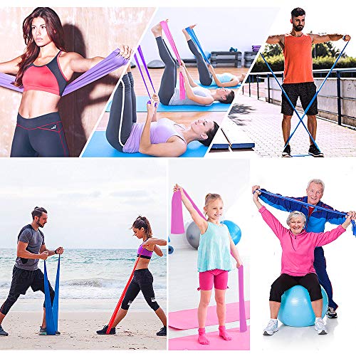 MMTX Bandas de Resistencia, Bandas de Estiramiento con 3 Niveles de Resistencia con Ejercicios de Entrenamiento Fisioterapia, Gimnasio en casa, Pilates, Yoga, Entrenamiento para Mujeres Hombres Niños MMTX Bandas de Resistencia, Bandas de Estiramiento con 3 Niveles de Resistencia con Ejercicios de Entrenamiento Fisioterapia, Gimnasio en casa, Pilates, Yoga, Entrenamiento para Mujeres Hombres Niños