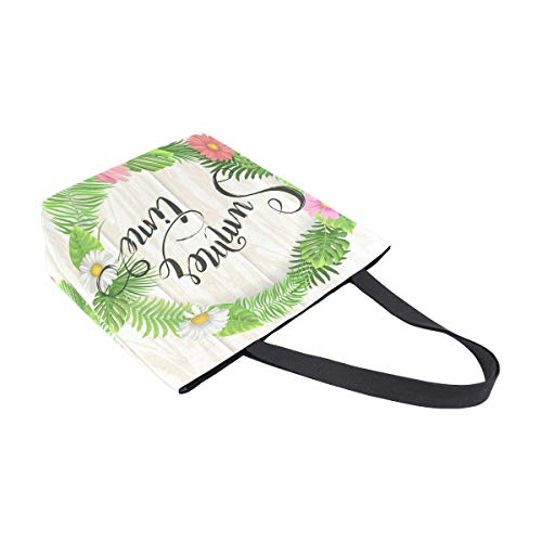 Mnsruu Bolso de hombro de lona, bolso de hombro para mujer, de compras, tropical, hojas de palma, verano, casual, playa, multifunción, para mujeres Mnsruu Bolso de hombro de lona, bolso de hombro para mujer, de compras, tropical, hojas de palma, verano, casual, playa, multifunción, para mujeres