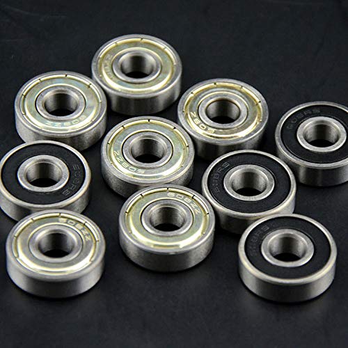 Moapei 30pcs 608zz Rodamientos de Bolas Rodamientos de Skate Cojinetes de Patines de Rueda y Longboard,Metal Doble Revestimiento/8 x 22 x 7 mm