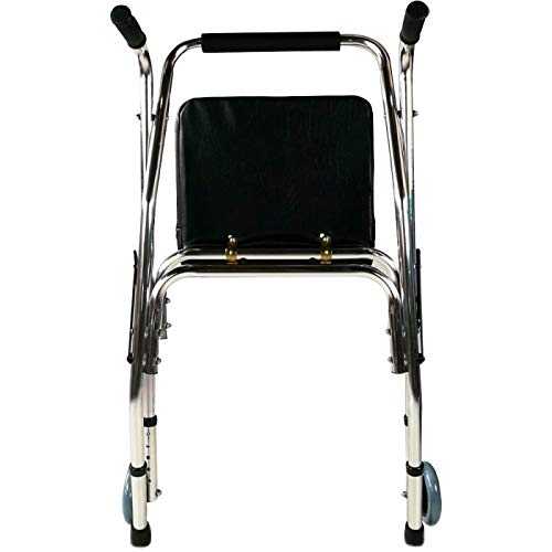 Mobiclinic Compostela Andador Ancianos con Dos Ruedas Plegable, con asiento, Aluminio, para Adultos, Altura Regulable, Plata/Negro Mobiclinic Compostela Andador Ancianos con Dos Ruedas Plegable, con asiento, Aluminio, para Adultos, Altura Regulable, Plata/Negro
