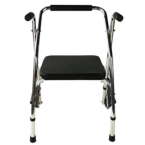 Mobiclinic Compostela Andador Ancianos con Dos Ruedas Plegable, con asiento, Aluminio, para Adultos, Altura Regulable, Plata/Negro Mobiclinic Compostela Andador Ancianos con Dos Ruedas Plegable, con asiento, Aluminio, para Adultos, Altura Regulable, Plata/Negro