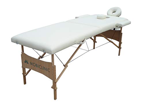 Mobiclinic, Light, Camilla fisioterapia plegable, Cama de Masaje, Reposacabezas, Masaje, Portátil, Madera, 186x60 cm, Crema Mobiclinic, Light, Camilla fisioterapia plegable, Cama de Masaje, Reposacabezas, Masaje, Portátil, Madera, 186x60 cm, Crema