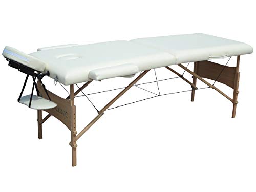 Mobiclinic, Light, Camilla fisioterapia plegable, Cama de Masaje, Reposacabezas, Masaje, Portátil, Madera, 186x60 cm, Crema