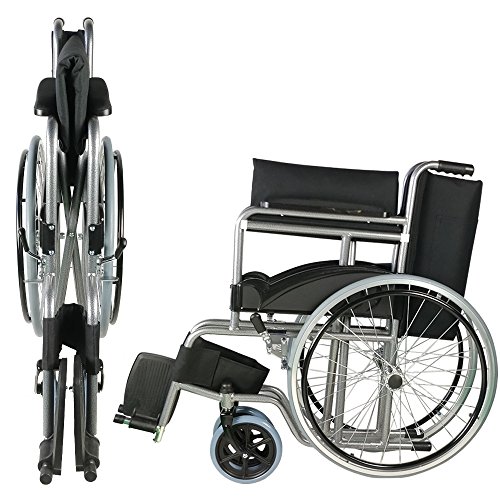 Mobiclinic, modelo Alcazaba, Silla de ruedas para minusválidos, premium, manual, plegable, ortopédica, freno en manetas, reposapiés, reposabrazos, color Negro, asiento, ultraligera Mobiclinic, modelo Alcazaba, Silla de ruedas para minusválidos, premium, manual, plegable, ortopédica, freno en manetas, reposapiés, reposabrazos, color Negro, asiento, ultraligera