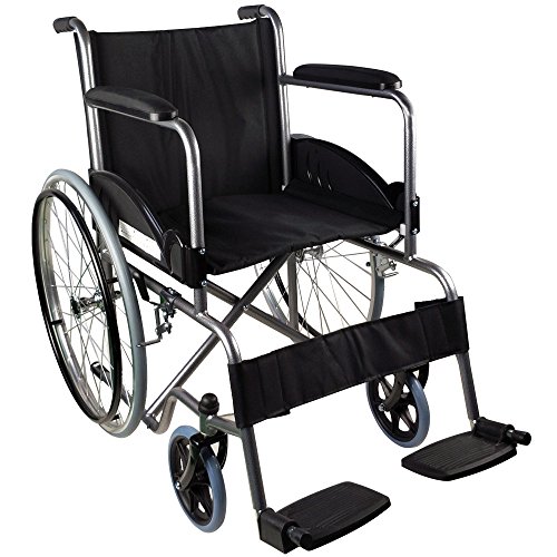 Mobiclinic, modelo Alcazaba, Silla de ruedas para minusválidos, premium, manual, plegable, ortopédica, freno en manetas, reposapiés, reposabrazos, color Negro, asiento, ultraligera Mobiclinic, modelo Alcazaba, Silla de ruedas para minusválidos, premium, manual, plegable, ortopédica, freno en manetas, reposapiés, reposabrazos, color Negro, asiento, ultraligera