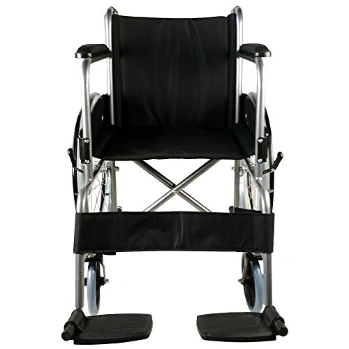 Mobiclinic, modelo Alcazaba, Silla de ruedas para minusválidos, premium, manual, plegable, ortopédica, freno en manetas, reposapiés, reposabrazos, color Negro, asiento, ultraligera Mobiclinic, modelo Alcazaba, Silla de ruedas para minusválidos, premium, manual, plegable, ortopédica, freno en manetas, reposapiés, reposabrazos, color Negro, asiento, ultraligera