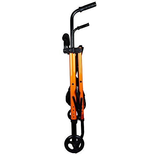 Mobiclinic, Modelo Nerón, Andador para minusvalidos, ancianos, mayores o adultos, de aluminio, ligero, plegable, con asiento, cesta y 2 ruedas, Color Naranja Mobiclinic, Modelo Nerón, Andador para minusvalidos, ancianos, mayores o adultos, de aluminio, ligero, plegable, con asiento, cesta y 2 ruedas, Color Naranja