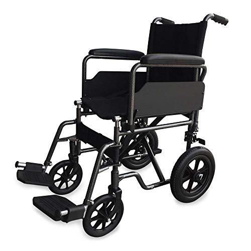 Mobiclinic, Modelo S230, Silla de ruedas para minusválidos, silla de ruedas de tránsito, plegable, ortopédica, reposapiés, reposabrazos, color Negro, asiento 43 cm Mobiclinic, Modelo S230, Silla de ruedas para minusválidos, silla de ruedas de tránsito, plegable, ortopédica, reposapiés, reposabrazos, color Negro, asiento 43 cm