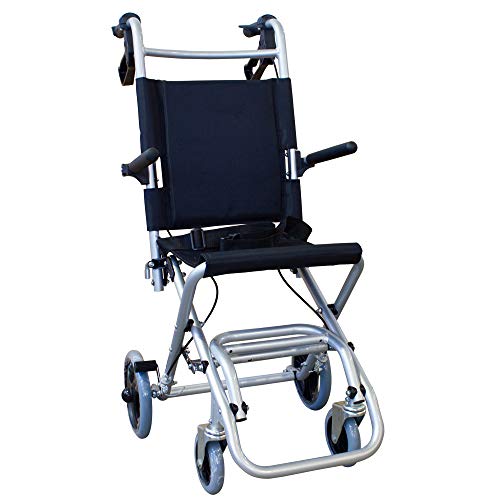 Mobiclinic, Neptuno, Silla de ruedas de tránsito para ancianos y minusválidos, plegable, aluminio, reposapiés y reposabrazos abatibles, asiento, ultraligera, frenos en manetas, negro Mobiclinic, Neptuno, Silla de ruedas de tránsito para ancianos y minusválidos, plegable, aluminio, reposapiés y reposabrazos abatibles, asiento, ultraligera, frenos en manetas, negro