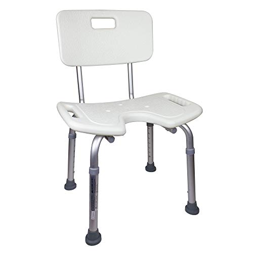 Mobiclinic, Silla de baño, Marisma, Taburete de ducha, Marca Española, Asiento en U, Ortopédica, Altura regulable, Con respaldo, Conteras antideslizantes, Para personas mayores o con discapacidad Mobiclinic, Silla de baño, Marisma, Taburete de ducha, Marca Española, Asiento en U, Ortopédica, Altura regulable, Con respaldo, Conteras antideslizantes, Para personas mayores o con discapacidad