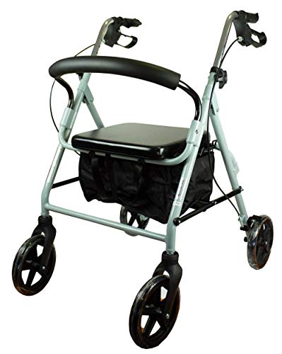 Mobiclinic, Sofía, Rollator con 4 ruedas, andador para ancianos y minusválidos, ayuda para caminar, andador caminador, aluminio, ligero, plegable, cesta de tela, freno en manetas, asiento, Gris Mobiclinic, Sofía, Rollator con 4 ruedas, andador para ancianos y minusválidos, ayuda para caminar, andador caminador, aluminio, ligero, plegable, cesta de tela, freno en manetas, asiento, Gris