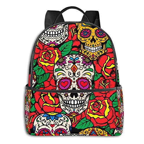 Mochila AOOEDM Backpack para Hombres, Mujeres, Calavera, Caza, Flecha, portátil, Escuela, Mochilas Informales, Mochila