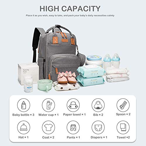 Mochila Bebe, Pejoye,Mochila Bebe Pañales Plegable Cinturón de Pañales Impermeable Multifuncional Portátil de Viaje Para Madre (Gancho de Cinturón Gris) Mochila Bebe, Pejoye,Mochila Bebe Pañales Plegable Cinturón de Pañales Impermeable Multifuncional Portátil de Viaje Para Madre (Gancho de Cinturón Gris)