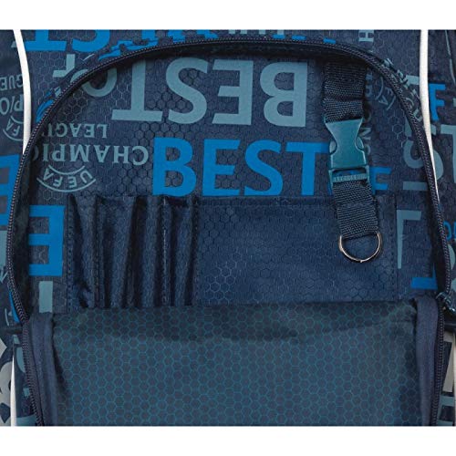 Mochila Colegio Champions The Best | Mochila Doble Compartimento Adaptable a Carro para Mochilas Escolares, Bolsillo Frontal y Candado Numerico de Seguridad - Medidas 32 x 44 x 14 cm