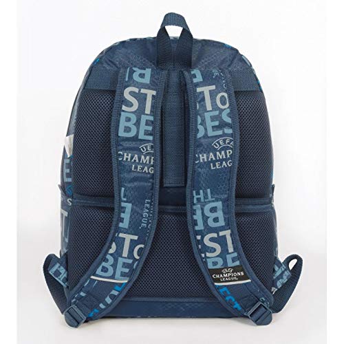 Mochila Colegio Champions The Best | Mochila Doble Compartimento Adaptable a Carro para Mochilas Escolares, Bolsillo Frontal y Candado Numerico de Seguridad - Medidas 32 x 44 x 14 cm