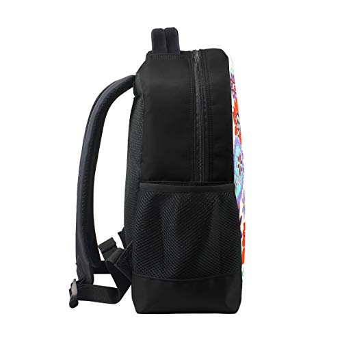 Mochila con Estampado Floral de Arco Iris Abstracto Mochila con Estampado Floral, guardería de Viajes Escolares para niños, niñas y Adolescentes Mochila con Estampado Floral de Arco Iris Abstracto Mochila con Estampado Floral, guardería de Viajes Escolares para niños, niñas y Adolescentes