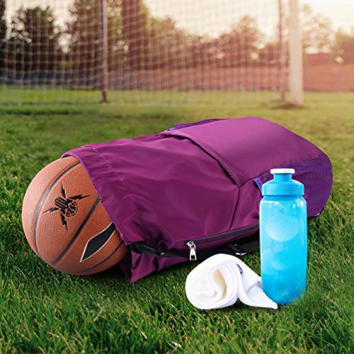 Mochila de Cuerda Unisex Negro para Deporte Gimnasio Yoga Nadar (púrpura) Mochila de Cuerda Unisex Negro para Deporte Gimnasio Yoga Nadar (púrpura)