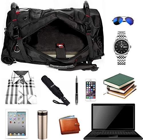 Mochila Deportiva Macutos de Senderismo Viaje 50L, 3 en 1 Mochila, Equipaje de Hombro y de Mano, Morral Impermeable Multibolsillos Resistencia al Rayado con Cerradura Antirrobo Mochila Deportiva Macutos de Senderismo Viaje 50L, 3 en 1 Mochila, Equipaje de Hombro y de Mano, Morral Impermeable Multibolsillos Resistencia al Rayado con Cerradura Antirrobo