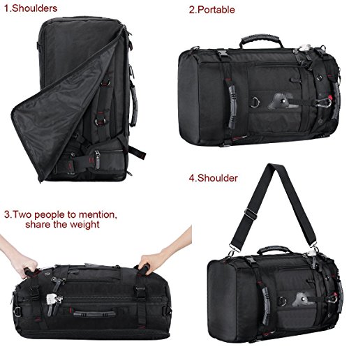 Mochila Deportiva Macutos de Senderismo Viaje 50L, 3 en 1 Mochila, Equipaje de Hombro y de Mano, Morral Impermeable Multibolsillos Resistencia al Rayado con Cerradura Antirrobo Mochila Deportiva Macutos de Senderismo Viaje 50L, 3 en 1 Mochila, Equipaje de Hombro y de Mano, Morral Impermeable Multibolsillos Resistencia al Rayado con Cerradura Antirrobo