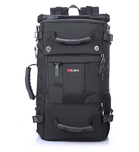 Mochila Deportiva Macutos de Senderismo Viaje 50L, 3 en 1 Mochila, Equipaje de Hombro y de Mano, Morral Impermeable Multibolsillos Resistencia al Rayado con Cerradura Antirrobo