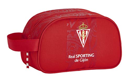 Mochila Escolar Infantil Mediano con Asa de Real Sporting de Gijón Oficial, 260x120x150mm