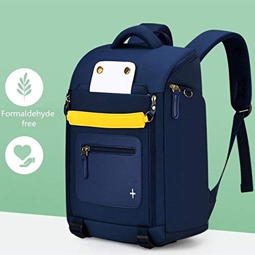 Mochila escolar para niños con cremallera cómoda y práctica, azul real (Azul) - 6978520853106