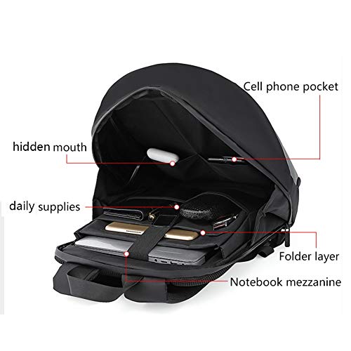 Mochila Impermeable Llevado Elegante,Inteligente Programable Display LED,15.6 Pulgadas Portátil Mochila 20L De La Escuela De La Novedad Las Bolsas Con Carga USB,Navidad Regalo De Cumpleaños,Negro